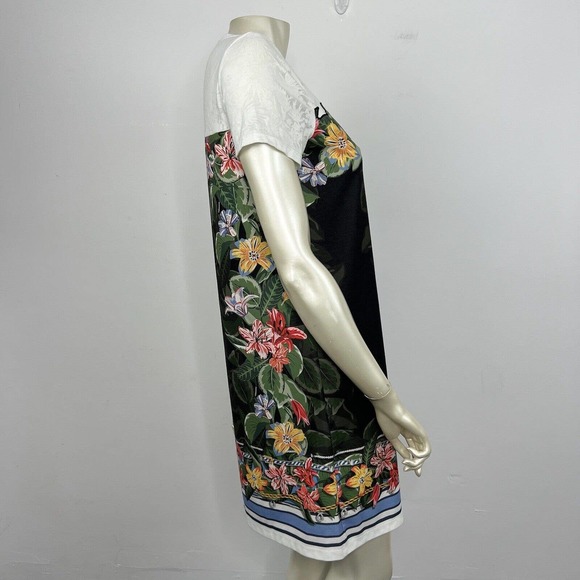 Desigual Dress Medium Floral Print T-Shirt Shift Pullover Short Sleeve - Picture 7 of 10